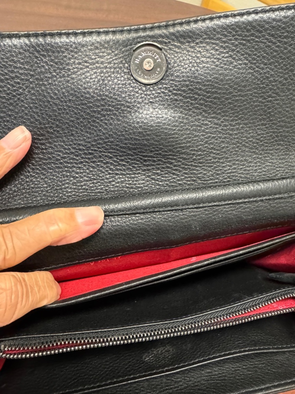 Hammitt AJ Black Leather Crossbody Clutch with Silver Hardware - Picture 7 of 11